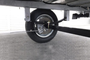 軽カーゴトレーラーの販売、けん引免許不要、普通免許でOK、慣性ブレーキ搭載