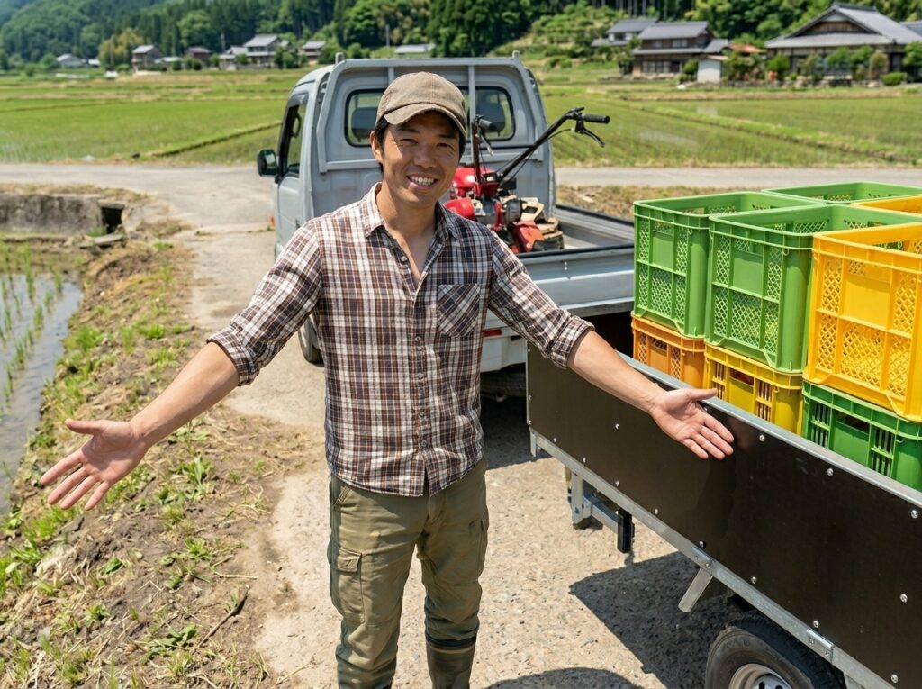 軽カーゴトレーラーの販売、けん引免許不要、普通免許でOK、農業にも最適