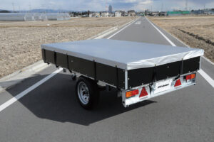 軽カーゴトレーラーの販売、けん引免許不要、普通免許でOK、オプション、荷台シート