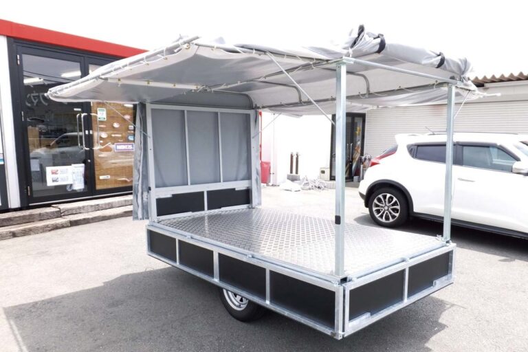 軽カーゴトレーラーの販売、けん引免許不要、普通免許でOK、オプション、ウィングボデー