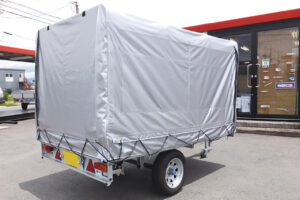 軽カーゴトレーラーの販売、けん引免許不要、普通免許でOK、オプション、ウィングボデー