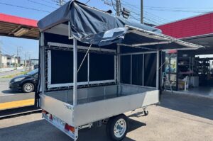 軽カーゴトレーラーの販売、けん引免許不要、普通免許でOK、オプション、ウィングボデーハイタイプ