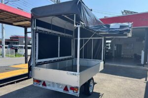 軽カーゴトレーラーの販売、けん引免許不要、普通免許でOK、オプション、ウィングボデーハイタイプ