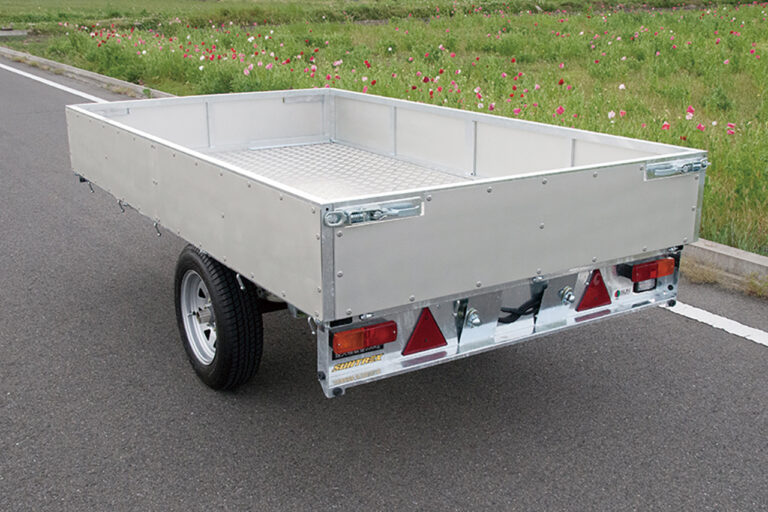 軽カーゴトレーラーの販売、けん引免許不要、普通免許でOK、価格とスペックカラー、シルバー