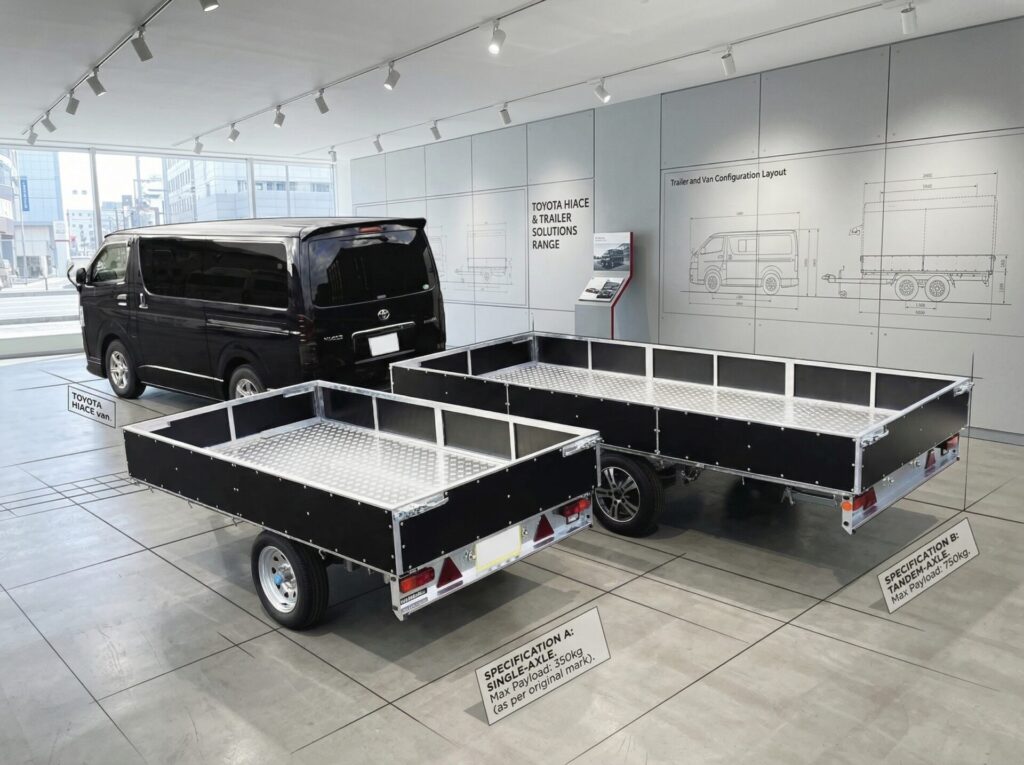 ミドルカーゴトレーラーの販売、けん引免許不要、普通免許でOK