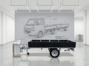 軽カーゴトレーラーの販売、けん引免許不要、普通免許でOK