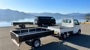 カーゴトレーラーの販売、けん引免許不要、普通免許でOK