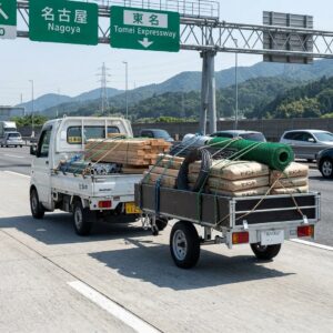 軽カーゴトレーラーの販売、けん引免許不要、普通免許でOK、建築関係のお仕事に